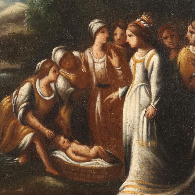 Moses Saved from the Waters, Oil on Canvas For Sale - Image 4 of 14