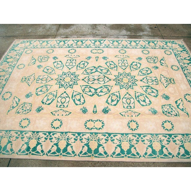 Sand Galerie Shabab Collection Mid-20th Century Indian Cotton Agra Carpet For Sale - Image 8 of 10