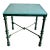 Vintage Sculptural Iron Side Table After Giacometti, Verdigris Finish For Sale
