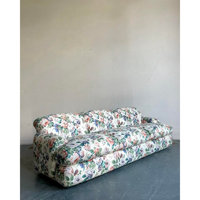 Vintage Regency Printed Floral Sofa For Sale - Image 11 of 12