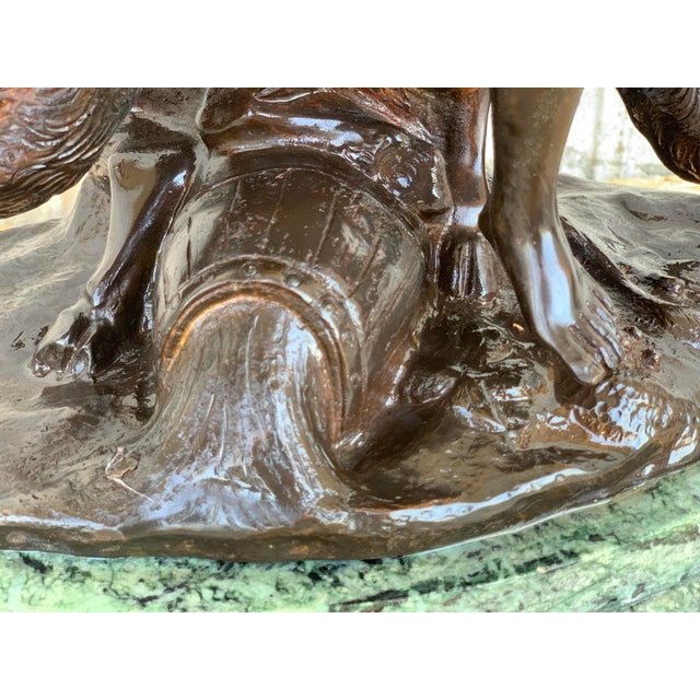 20th Cast Bronze Statue of a Cherub Angel Signed by Ferdinando De Luca, Italy For Sale - Image 11 of 13