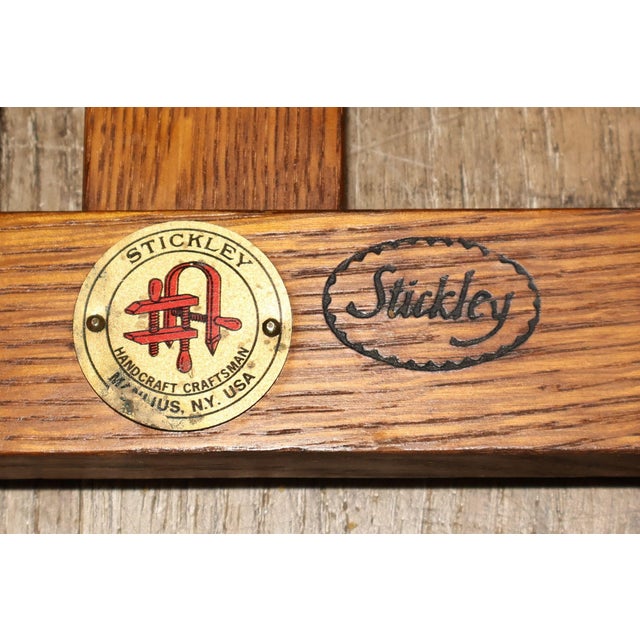 Stickley Mission Collection Oak Spindle Footstool For Sale - Image 16 of 18