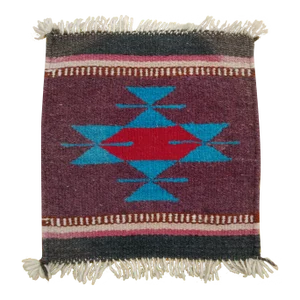 Vintage Zapotec Mexican Wool Mat Wall Hanging