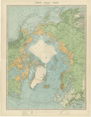Vintage North Polar Chart, 1903, Paper