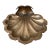 Vintage Solid Brass Footed Decorative Clamshell Dish For Sale