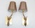 Agostini Style Sconces Bronze With Gold Metallic Shades, France, 1950s - a Pair For Sale - Image 12 of 13