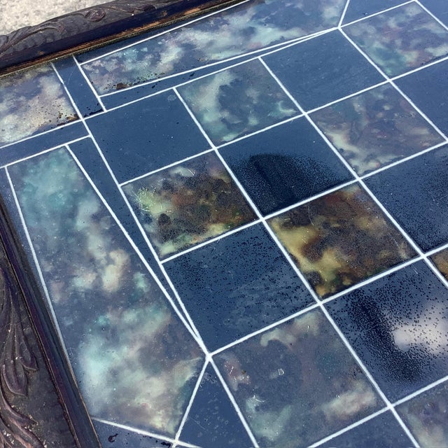 1940s 1940s Solid Oak & Marble Table Gaming Top For Sale - Image 5 of 7