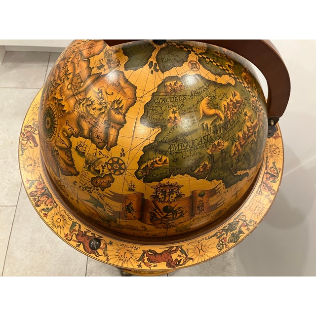 Transitional 1980s Globe Drinks Bar For Sale - Image 3 of 12