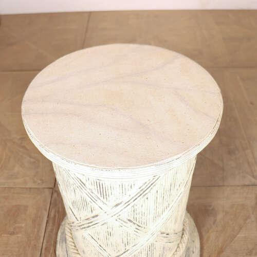 English Cylindrical Sculpture Stand For Sale - Image 6 of 8