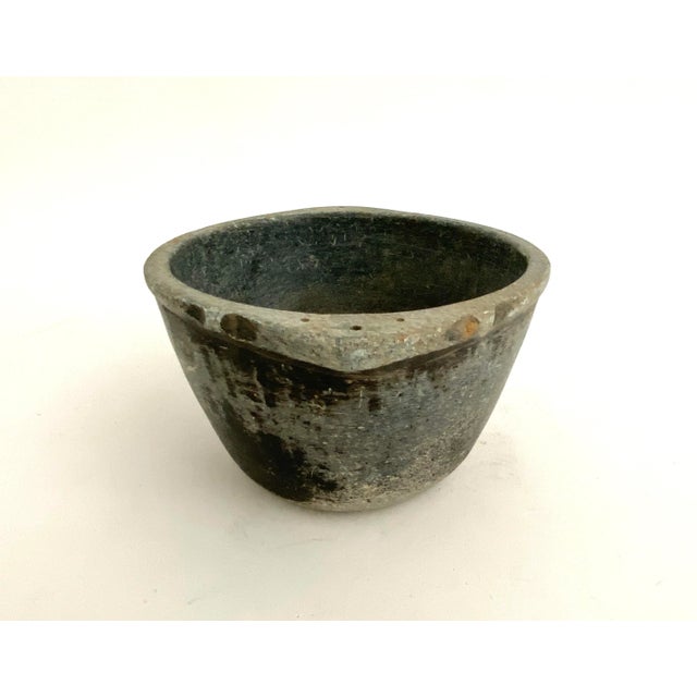 Primitive Limestone Hand-Carved Vessel Bowl For Sale In Los Angeles - Image 6 of 8