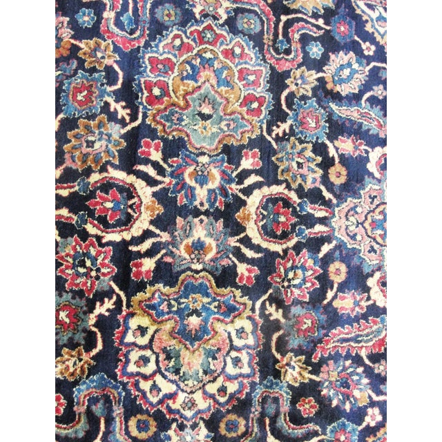 Antique Persian Laver Kerman Carpet, 9'8" × 20'6" For Sale - Image 11 of 13
