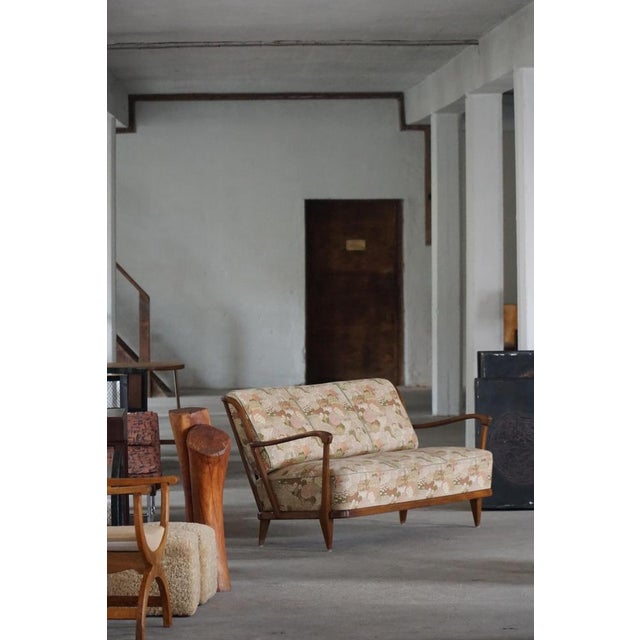 Swedish Modern Freestanding Sofa in Floral Upholstery attributed to Svante Skogh, 1940s For Sale - Image 15 of 16