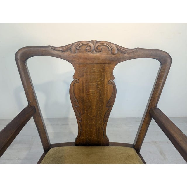 Office Armchair in Oak Wood For Sale - Image 5 of 17