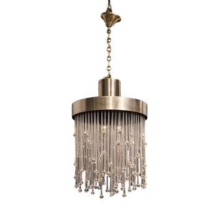 Crystal Drum Chandelier from Maison Baccarat, 1970s For Sale