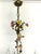 Italian Metal and Porcelain Flower Chandelier, 1940s For Sale - Image 9 of 17