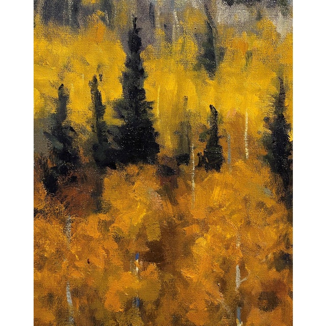 Early 21st Century Gold in the Hills by Seth Winegar | Oil Painting of a landscape with golden trees and hills. For Sale - Image 5 of 5