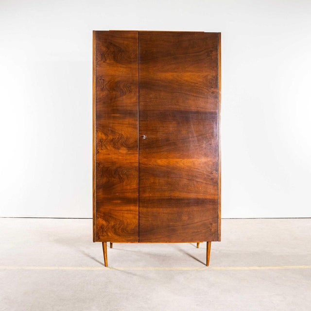 Vintage Wardrobe in Dark Rich Walnut, 1970s For Sale - Image 12 of 12