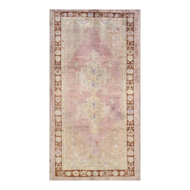 Pasargad Home Antique Sivas Rose Wool Area Rug, 5' 1'' X 9' 6'' For Sale