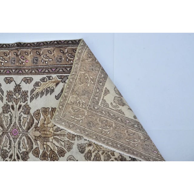 Textile Mid 20th Century Oushak Anatolian Floral Carpet For Sale - Image 7 of 10