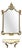 Mid-Century Italian Baroque Style Cream and Gilt Crackled Mirror and Wall Console, 1950s, Set of 2 For Sale