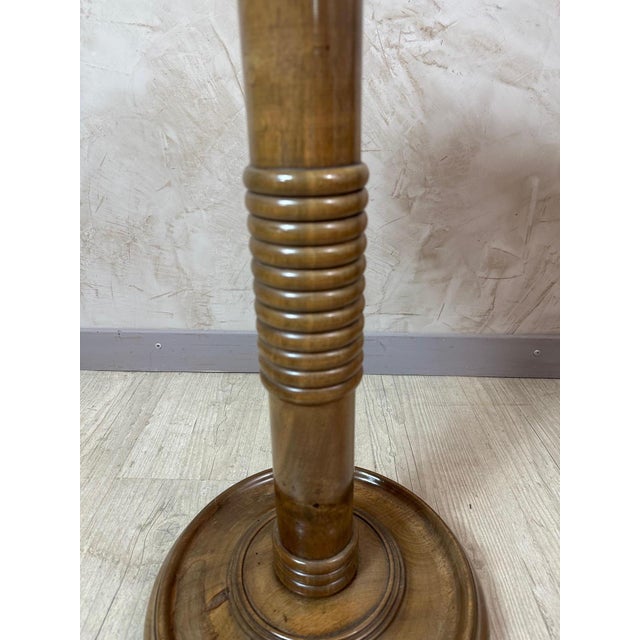 Brown Vintage Walnut Side Table, 1940 For Sale - Image 8 of 8