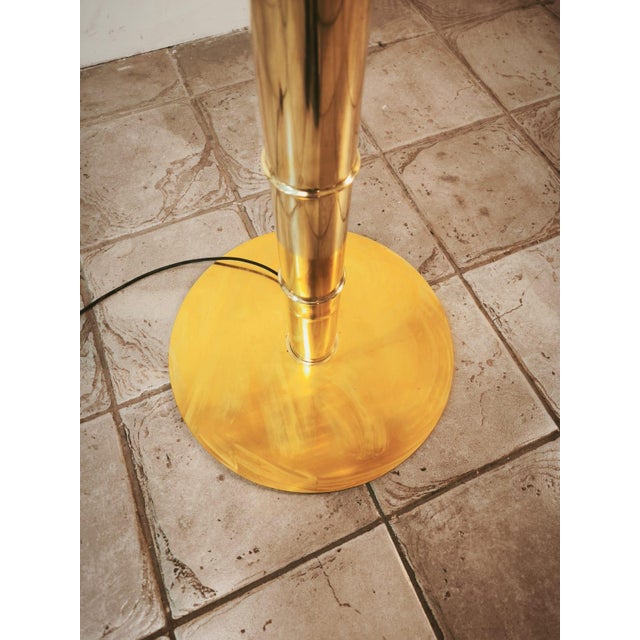 Gold Brass 12-Light Palm Floor Lamp, 1970s For Sale - Image 8 of 18