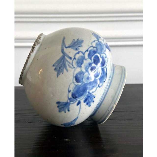 Antique Korean Porcelain Peony Jar Joseon Dynasty For Sale - Image 11 of 12