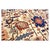 Ivory Persian Serapi Wool 7x11 Ivory, Rust, & Blue Antique Handmade Area Rug #1141228 For Sale - Image 8 of 11