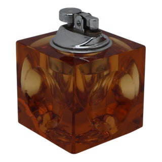 Orange Murano Glass Lighter by Antonio Imperatore, Italy, 1970 For Sale