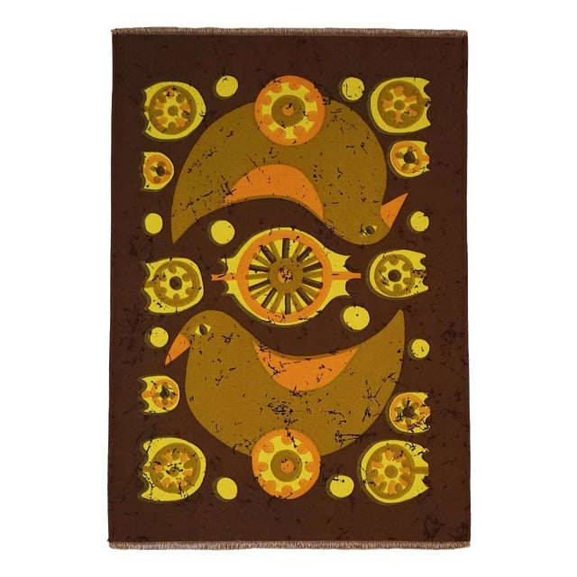 Mid-Century German Pop Art Screen-Printed Wall Hanging by Traute Sänger, 1970s For Sale