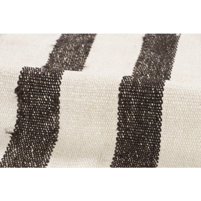 Vintage Turkish Panelled Kilim Hemp Rug With Stripes by Rug & Kilim, 1950-1959 For Sale In New York - Image 6 of 9