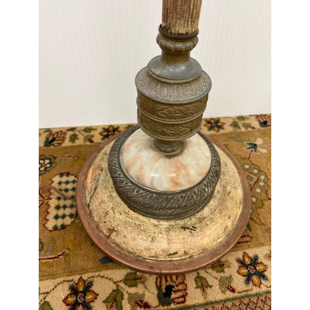Antique French Provincial Style Torchiere Lamp For Sale - Image 11 of 12