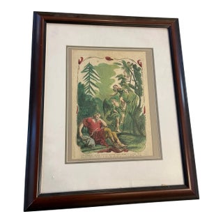 Antique Lithograph of Jacob’s Dream of Angels Descending From the Heavens on a Ladder, Framed For Sale