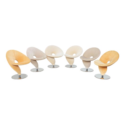 Question Mark Fabric Chairs from Tonon, Set of 6 For Sale