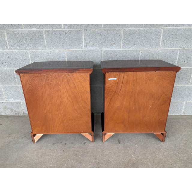 Pennsylvania House Geoergian Style 3 Drawer Cherry Nightstands - A Pair For Sale - Image 12 of 12