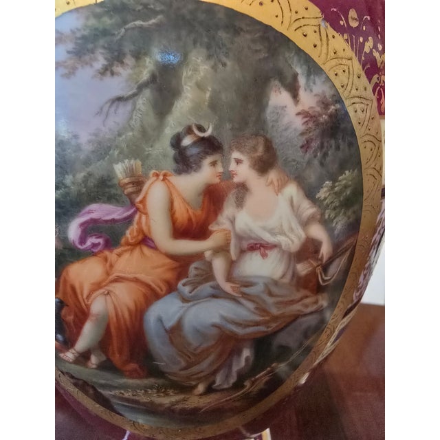 Antique Pair of Royal Vienna Palace Ewers Neoclassical For Sale - Image 11 of 16