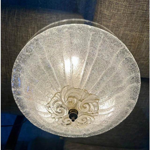 Murano Rugiadoso Glass Flush Mount Ceiling Light For Sale - Image 9 of 15