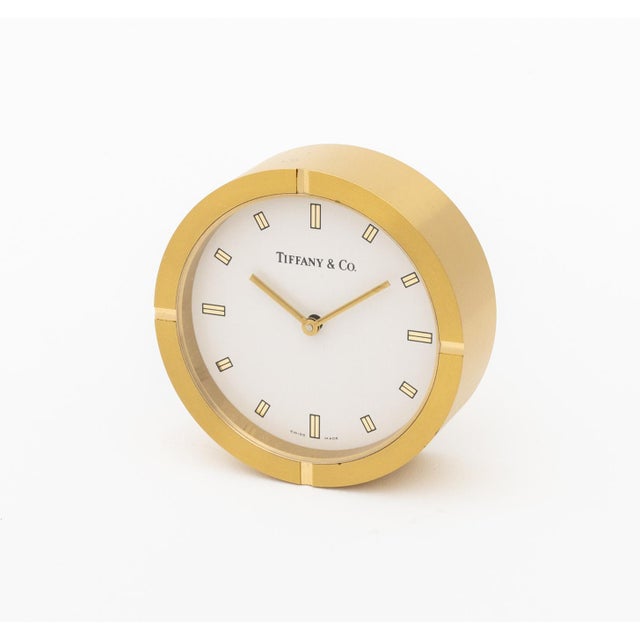 Tiffany and Co. Tiffany & Co. Brass Desk Clocks, 4 For Sale - Image 4 of 12