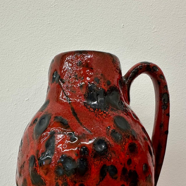 Red West German Ceramic Vases from Scheurich, 1970s, Set of 6 For Sale - Image 8 of 18