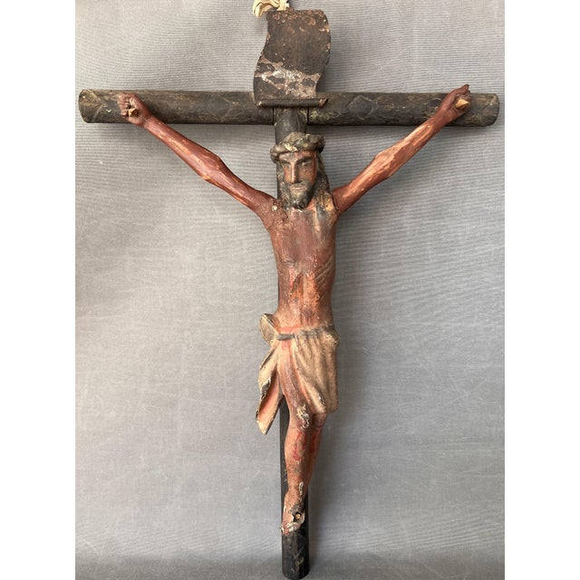 Mexican Artist, Christ on the Cross, 18th Century, Corn Cane For Sale - Image 18 of 18