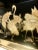 1960s Large Black Glass Chinoiserie Wall Art With Gold Herons For Sale In Fayetteville, AR - Image 6 of 7