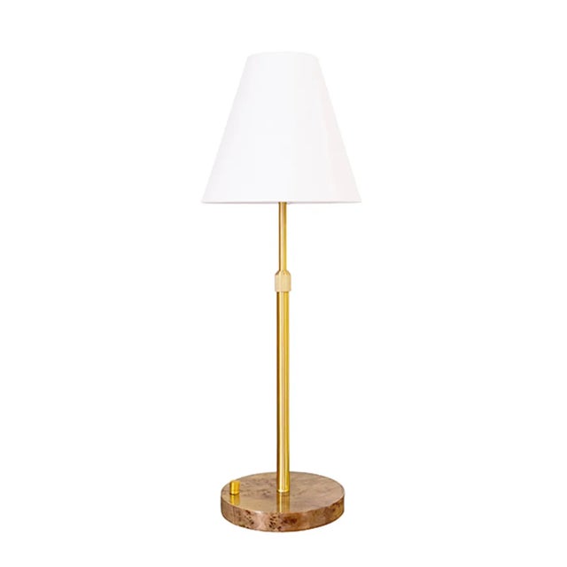 Contemporary Matthew Izzo Home Jace Rechargeable and Adjustable Brass Table Lamp For Sale - Image 3 of 7