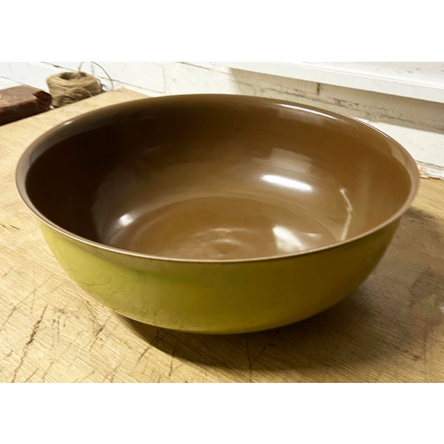 Mid 20th Century Large Chinese Two Tone Glazed Porcelain Bowl For Sale - Image 5 of 7