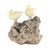Description A sculptural 1970s decorative object featuring two stylized shorebirds mounted on a richly textured burl wood...