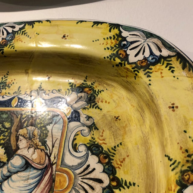 Ceramic 1990s Italian Hand Painted Ceramic Wall Plate For Sale - Image 7 of 10