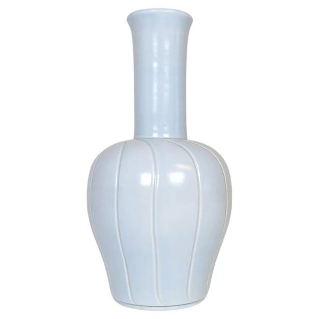 Art Deco Ceramic Vase by Ewald Dahlskog for Bo Fajans, Sweden, 1937 For Sale
