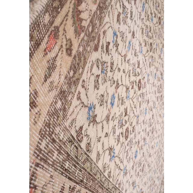 Textile Vintage Oversize Turkish Oushak Rug 6'12" X 10'6" For Sale - Image 7 of 12