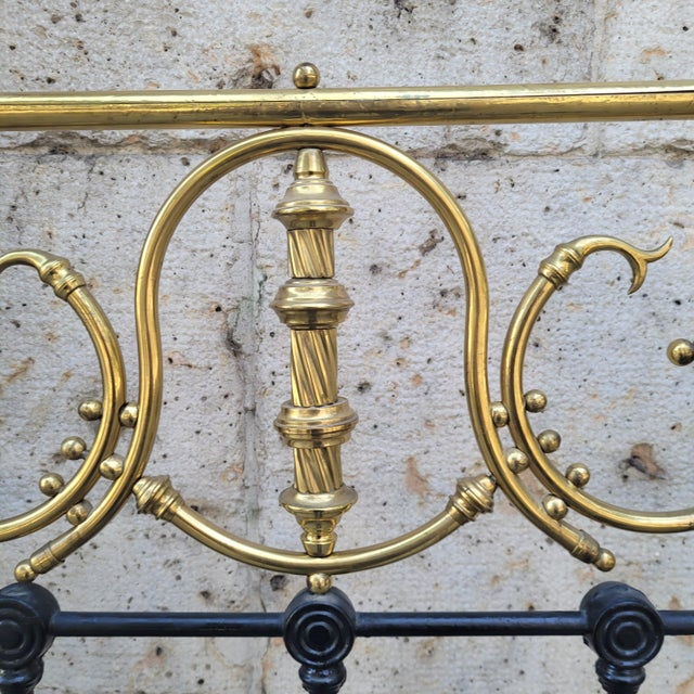 Art Nouveau Style Wrought Iron Bed Headboard, Spain, 1930s For Sale - Image 10 of 18