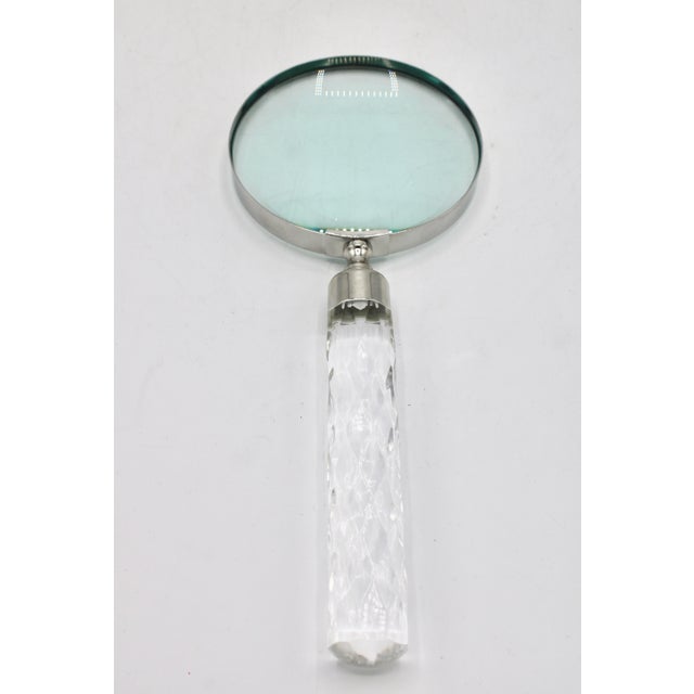 Modern Vintage Lucite Handle Magnifying Glass For Sale - Image 3 of 8