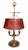 Regency Style French Bouillette Red Tools & Brass Table Lamp.